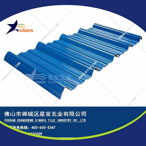 厚度3.0mm蓝色900型PVC塑胶瓦 江门工程钢结构厂房防腐隔热塑料瓦 pvc多层防腐瓦生产网上销售